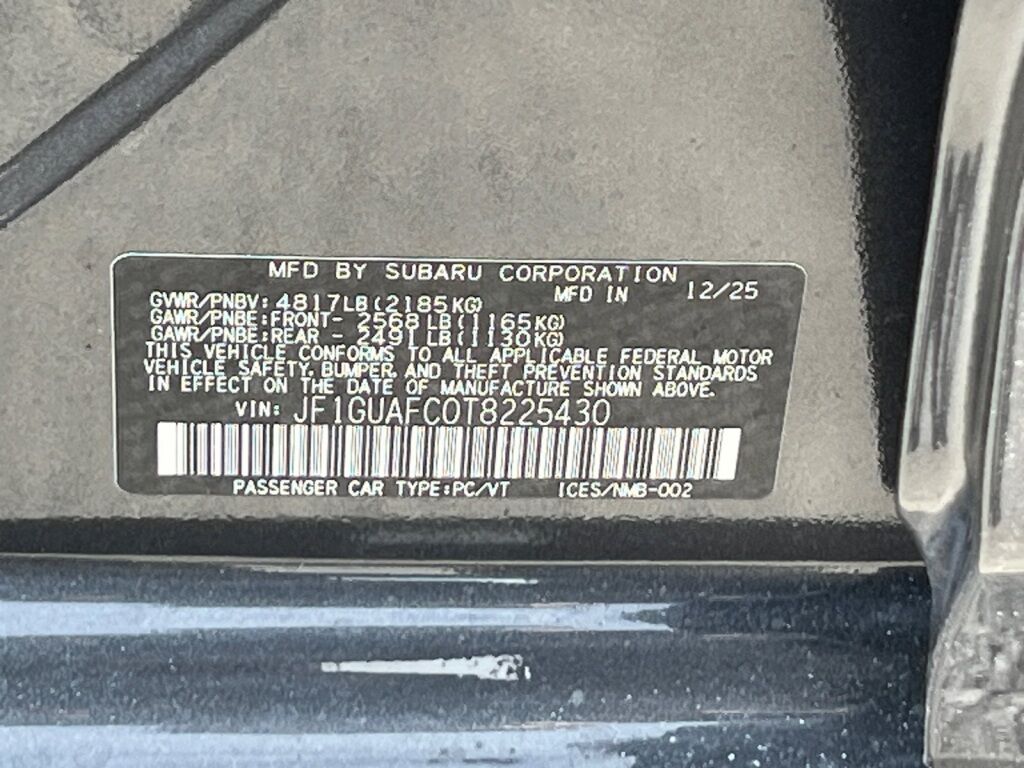 2026 Subaru IMPREZA Sport Hagerstown MD