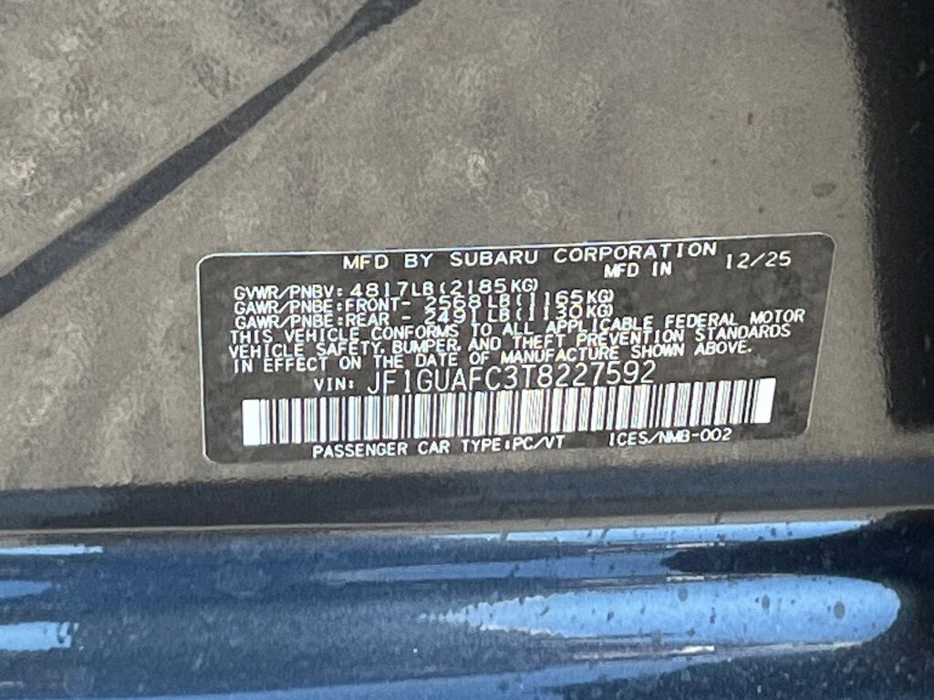 2026 Subaru IMPREZA Sport Hagerstown MD