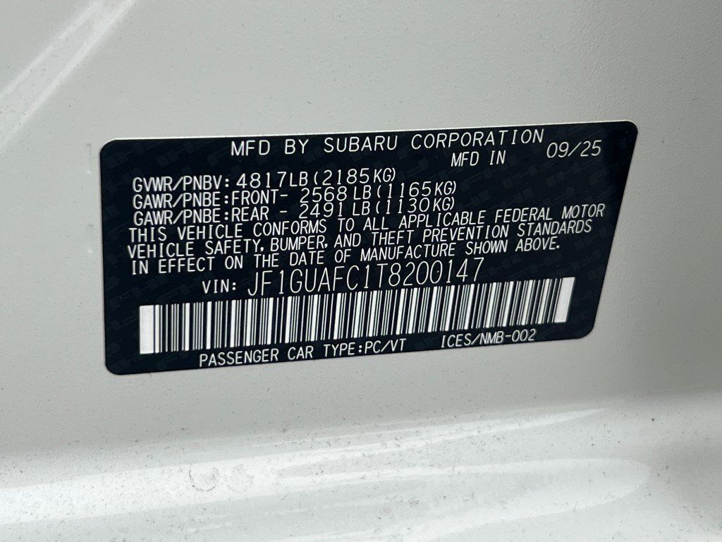 2026 Subaru IMPREZA Sport Springfield VA