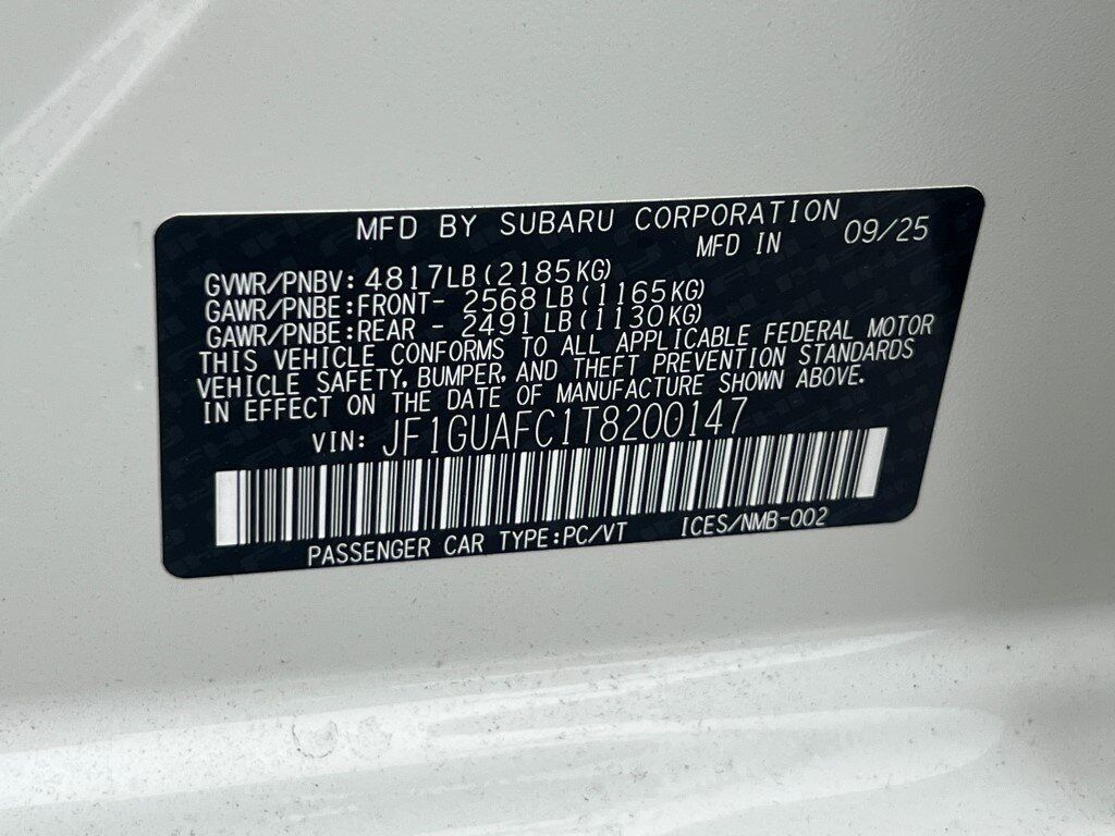 2026 Subaru IMPREZA Sport Springfield VA