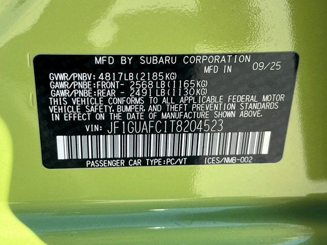 2026 Subaru IMPREZA Sport Springfield VA