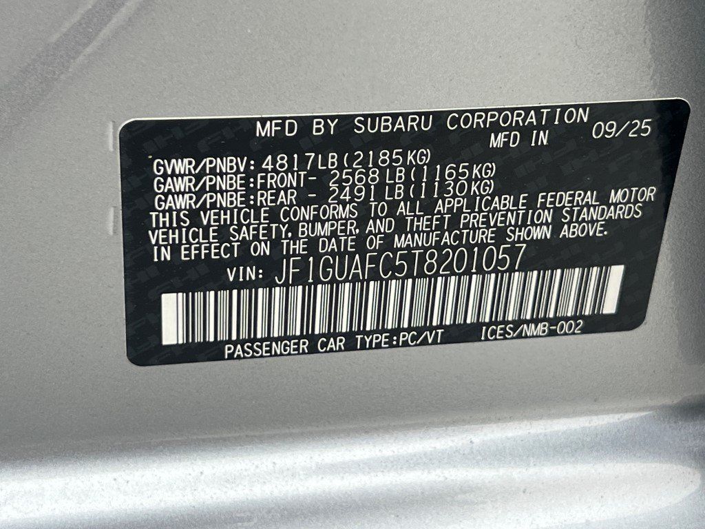 2026 Subaru IMPREZA Sport Springfield VA