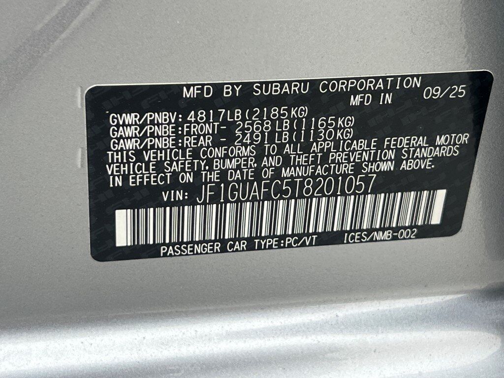 2026 Subaru IMPREZA Sport Springfield VA