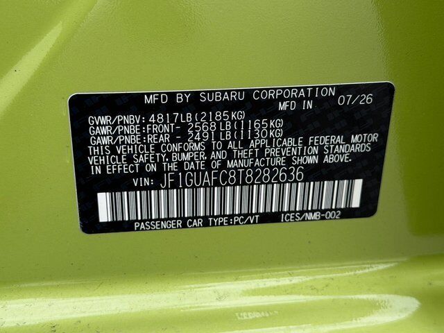 2026 Subaru IMPREZA Sport Springfield VA