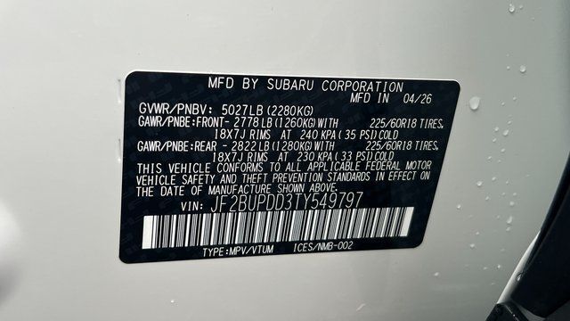 2026 Subaru OUTBACK Limited Fredericksburg VA