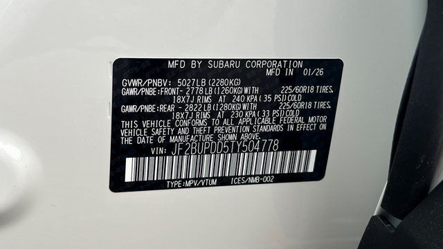 2026 Subaru OUTBACK Limited Fredericksburg VA
