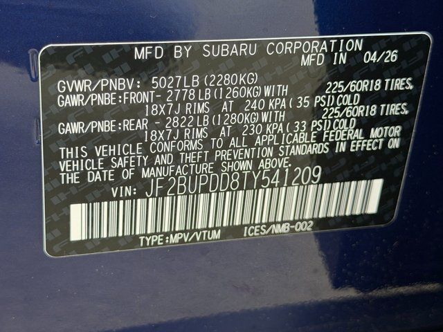 2026 Subaru OUTBACK Limited Springfield VA