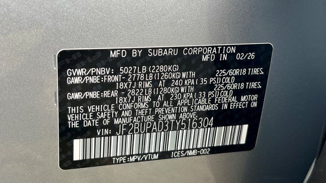 2026 Subaru OUTBACK Premium Fredericksburg VA