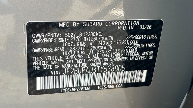 2026 Subaru OUTBACK Premium Fredericksburg VA