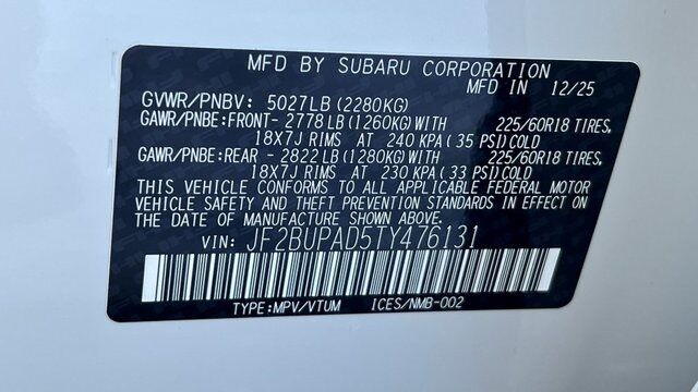 2026 Subaru OUTBACK Premium Fredericksburg VA