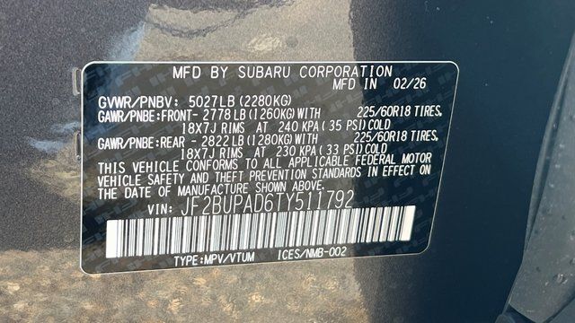 2026 Subaru OUTBACK Premium Fredericksburg VA