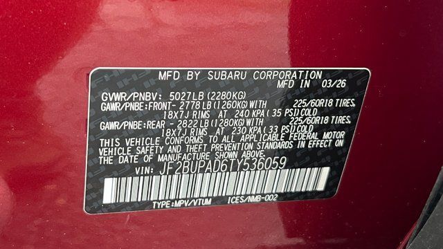 2026 Subaru OUTBACK Premium Fredericksburg VA