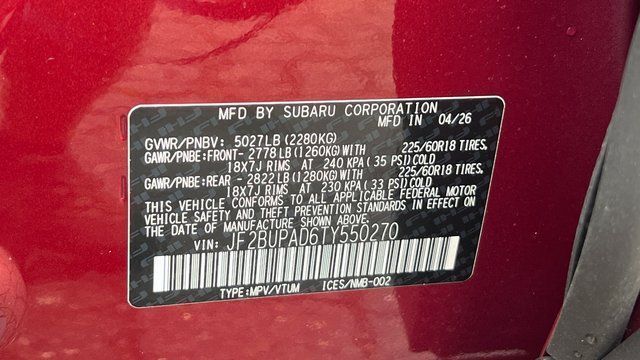 2026 Subaru OUTBACK Premium Fredericksburg VA