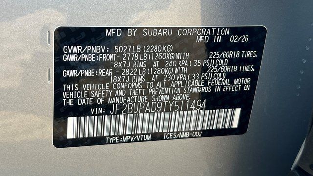 2026 Subaru OUTBACK Premium Fredericksburg VA