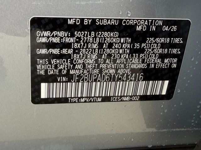 2026 Subaru OUTBACK Premium Springfield VA