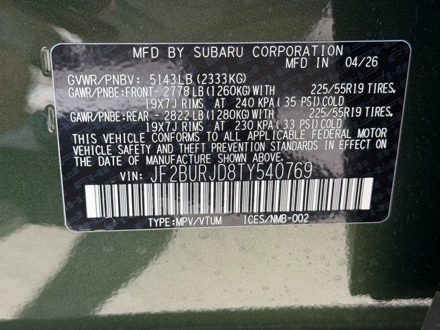 2026 Subaru OUTBACK Touring XT Springfield VA