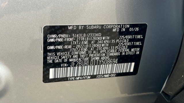2026 Subaru OUTBACK WILDERNESS Wilderness Fredericksburg VA