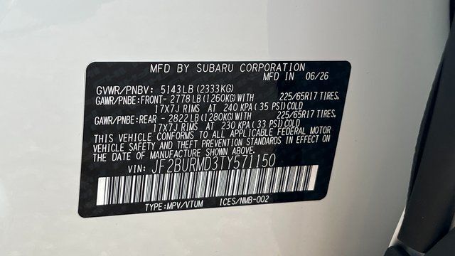 2026 Subaru OUTBACK WILDERNESS Wilderness Fredericksburg VA