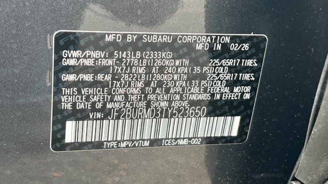 2026 Subaru OUTBACK Wilderness Fredericksburg VA