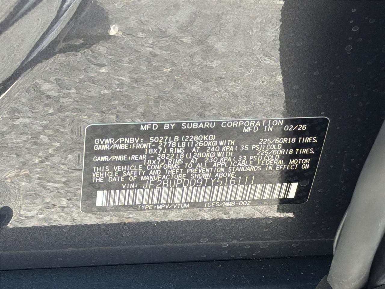 2026 Subaru Outback Limited Hagerstown MD