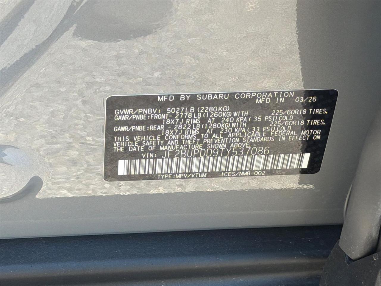 2026 Subaru Outback Limited Hagerstown MD