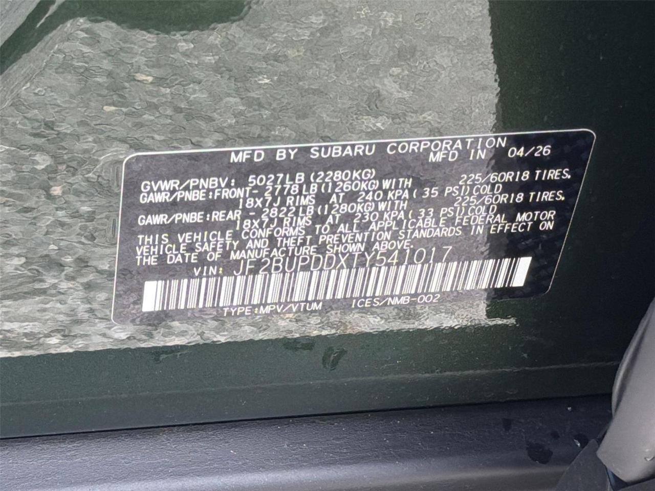 2026 Subaru Outback Limited Hagerstown MD