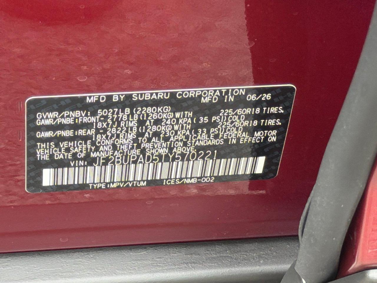2026 Subaru Outback Premium Hagerstown MD