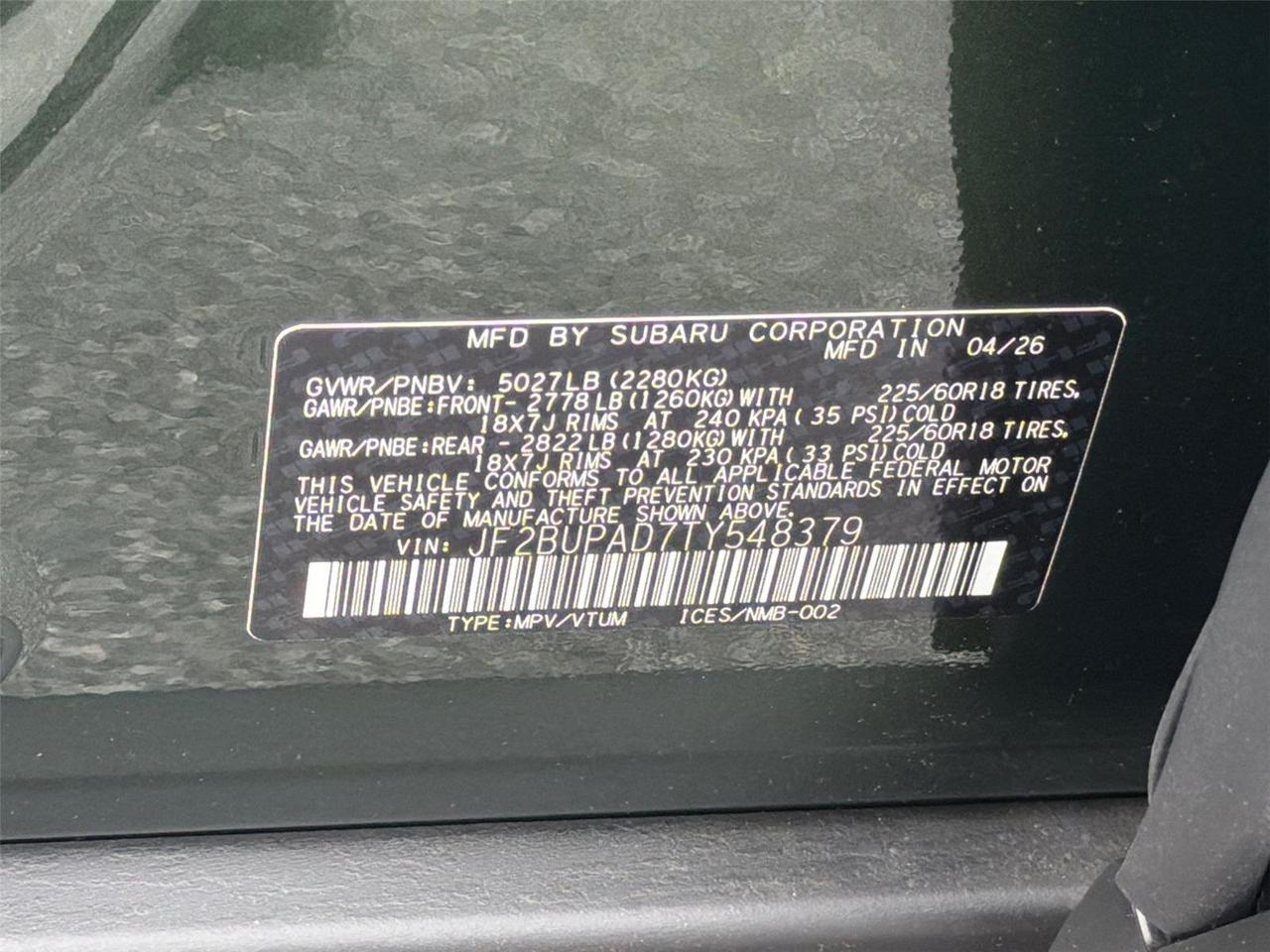 2026 Subaru Outback Premium Hagerstown MD