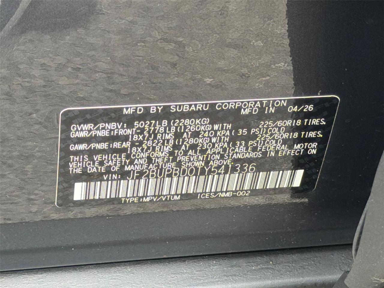 2026 Subaru Outback Premium Hagerstown MD