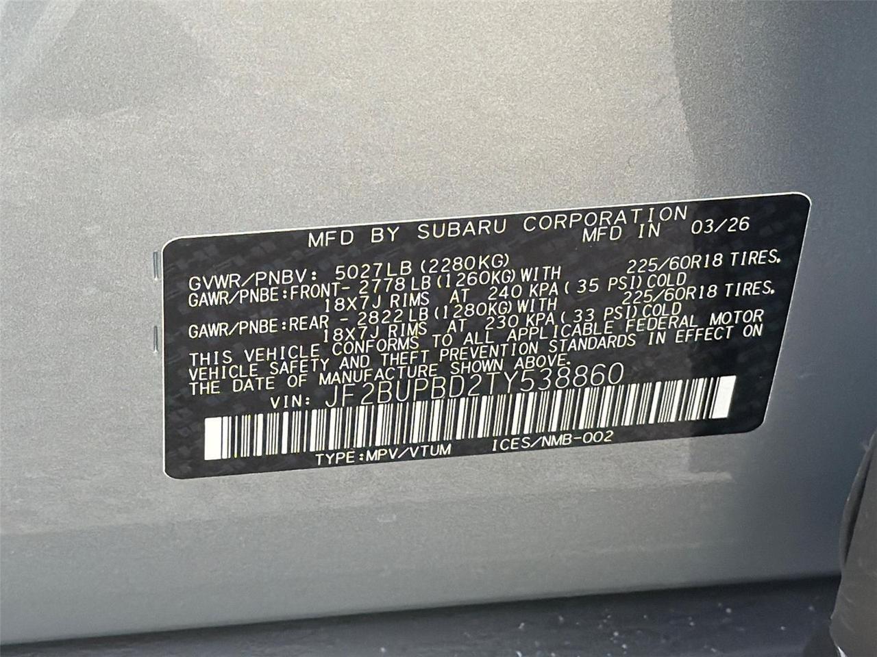 2026 Subaru Outback Premium Hagerstown MD