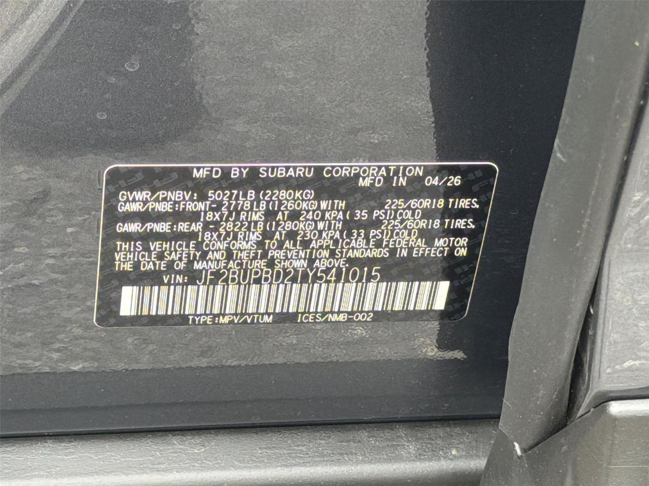 2026 Subaru Outback Premium Hagerstown MD