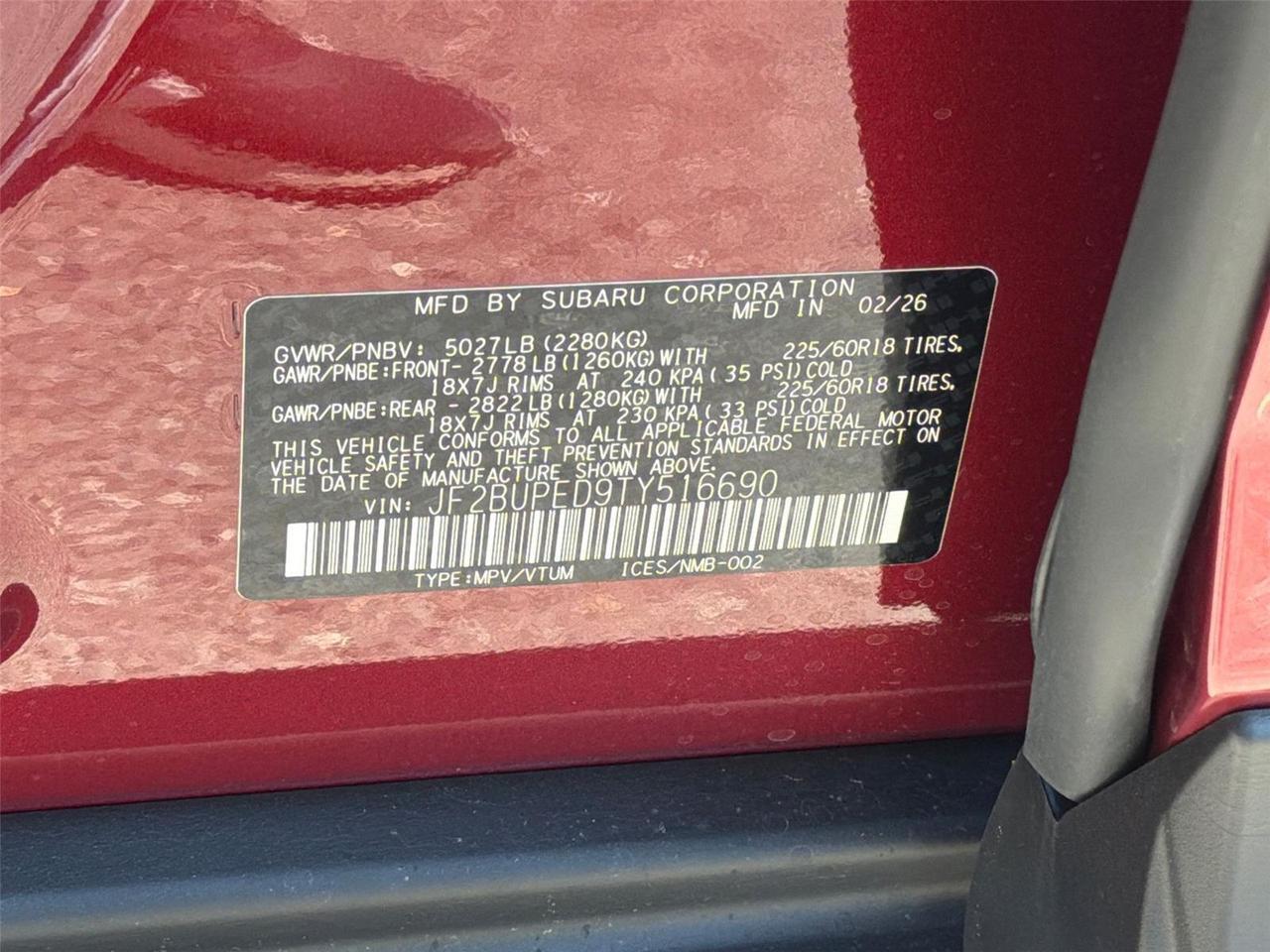 2026 Subaru Outback Touring Hagerstown MD