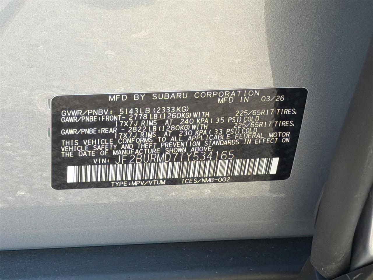 2026 Subaru Outback Wilderness Hagerstown MD