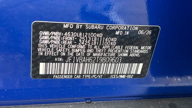 2026 Subaru WRX Base Fredericksburg VA