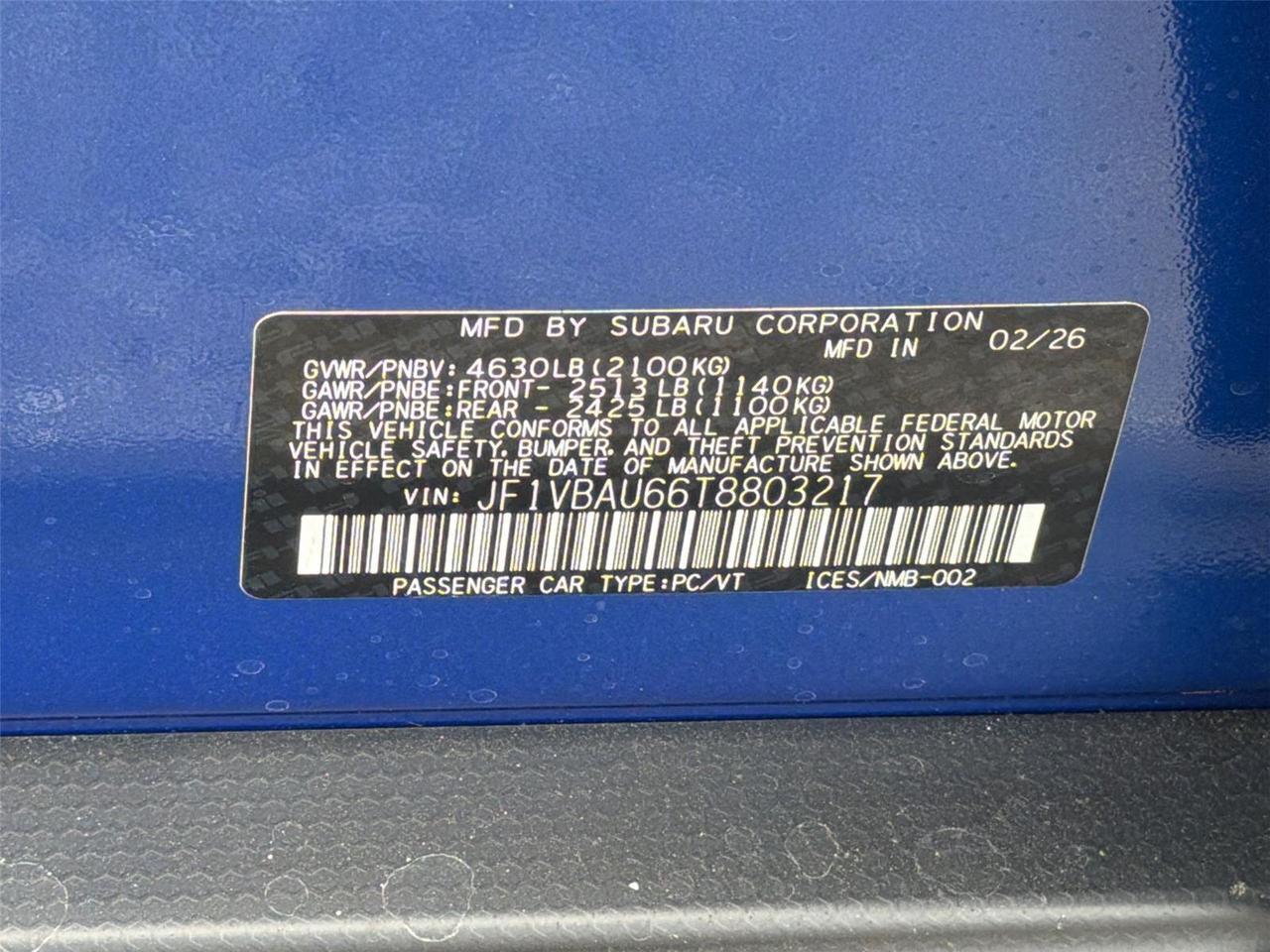 2026 Subaru WRX GT Hagerstown MD