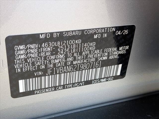 2026 Subaru WRX Limited Roseville CA