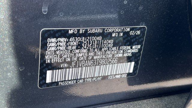 2026 Subaru WRX Limited Fredericksburg VA