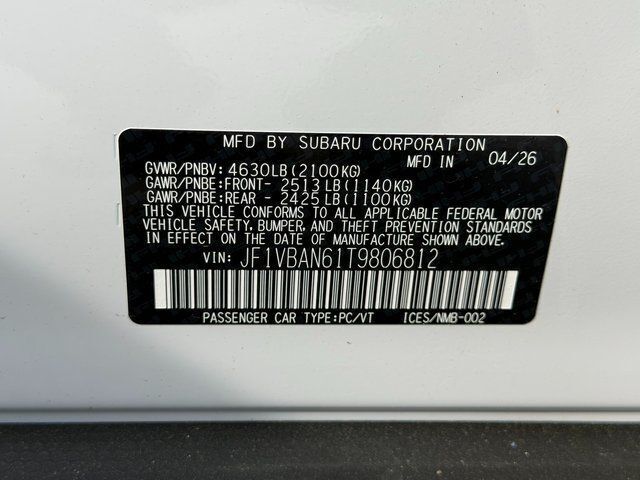 2026 Subaru WRX Limited Springfield VA