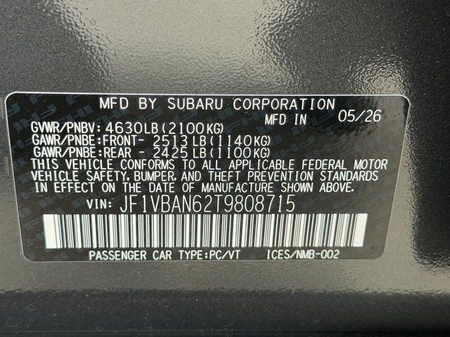 2026 Subaru WRX Limited Springfield VA