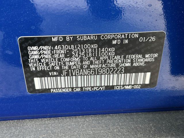 2026 Subaru WRX Limited Springfield VA