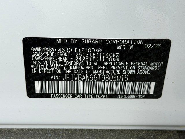 2026 Subaru WRX Limited Springfield VA