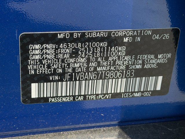 2026 Subaru WRX Limited Springfield VA