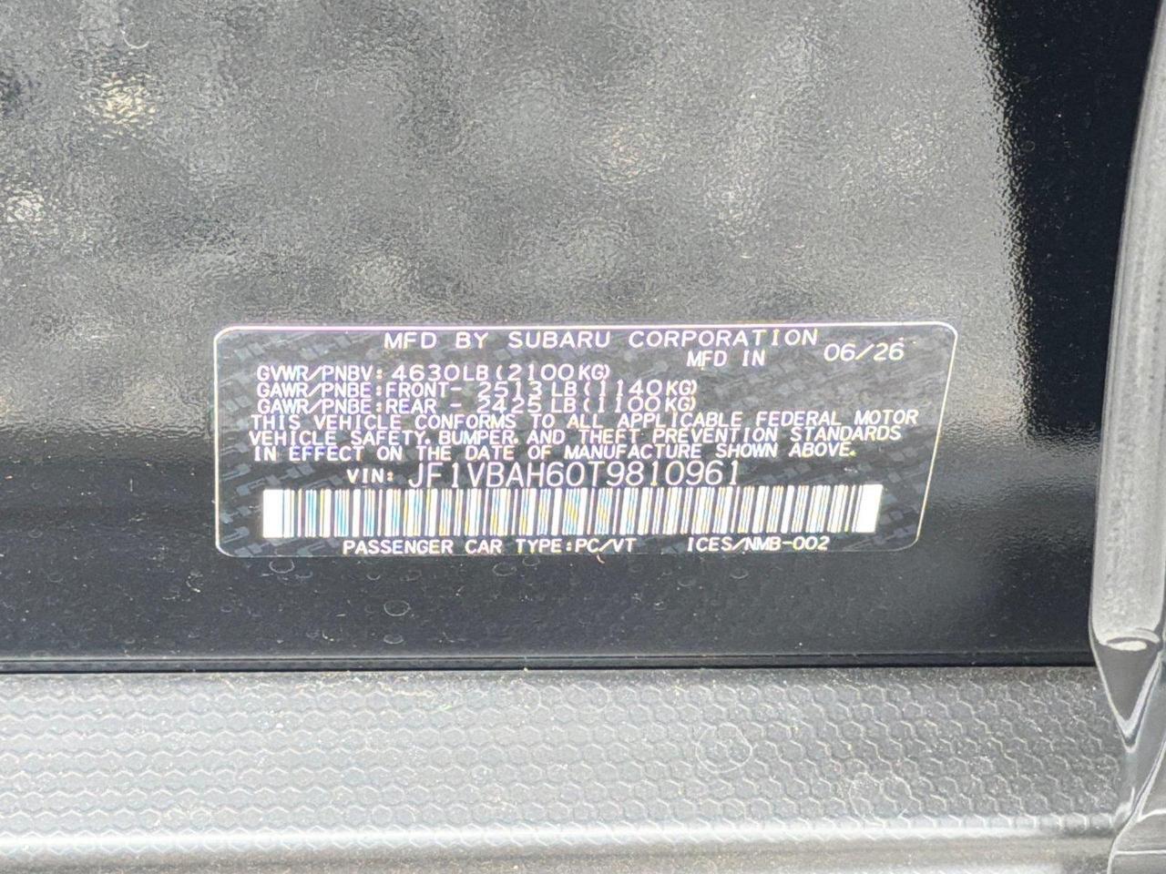 2026 Subaru WRX Premium Hagerstown MD