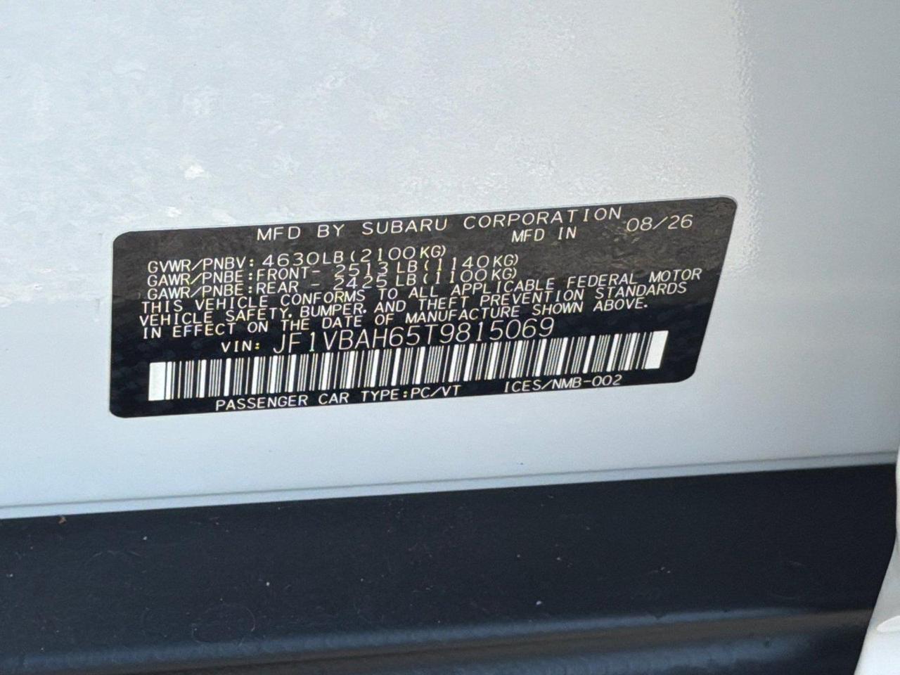 2026 Subaru WRX Premium Hagerstown MD