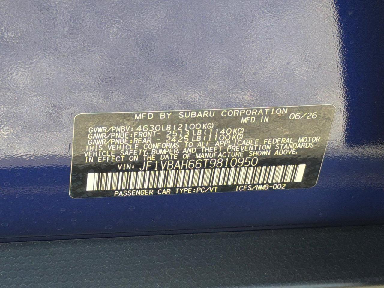 2026 Subaru WRX Premium Hagerstown MD