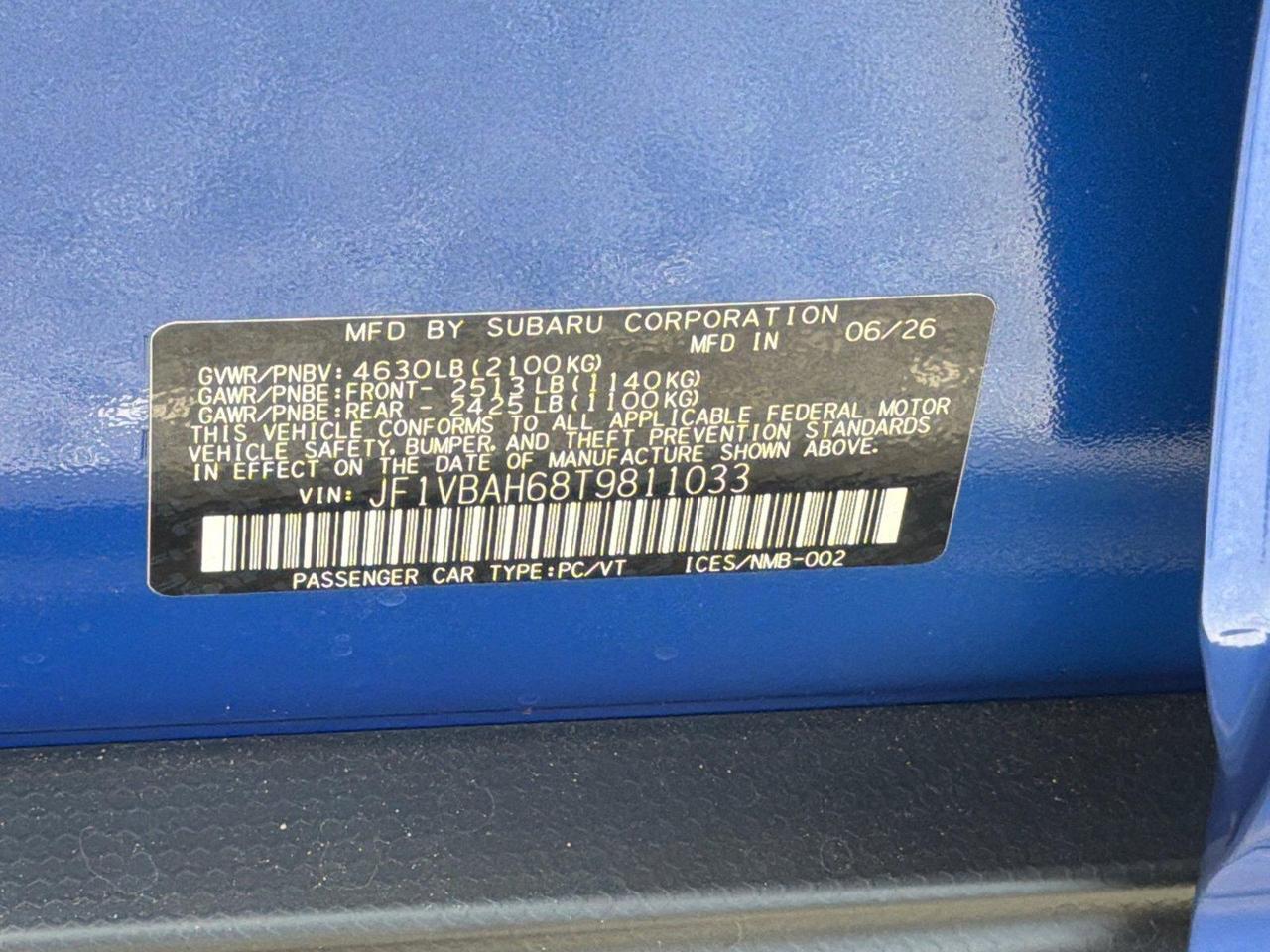 2026 Subaru WRX Premium Hagerstown MD