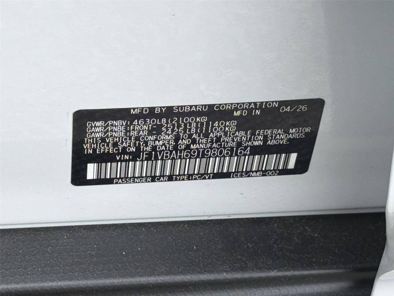 2026 Subaru WRX Premium Hagerstown MD
