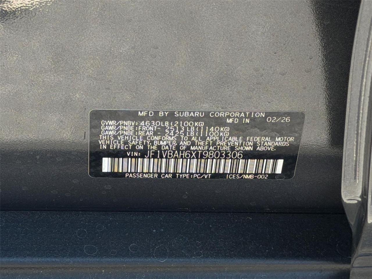 2026 Subaru WRX Premium Hagerstown MD