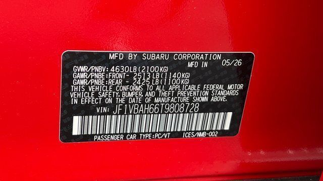 2026 Subaru WRX Premium Fredericksburg VA