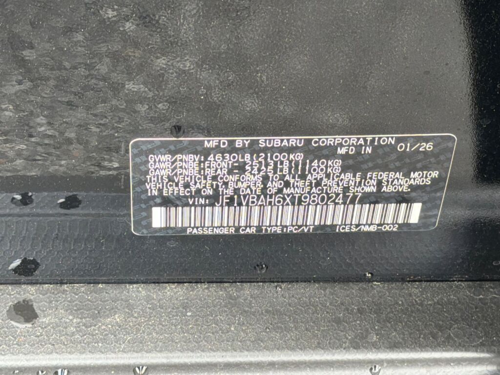 2026 Subaru WRX Premium Hagerstown MD